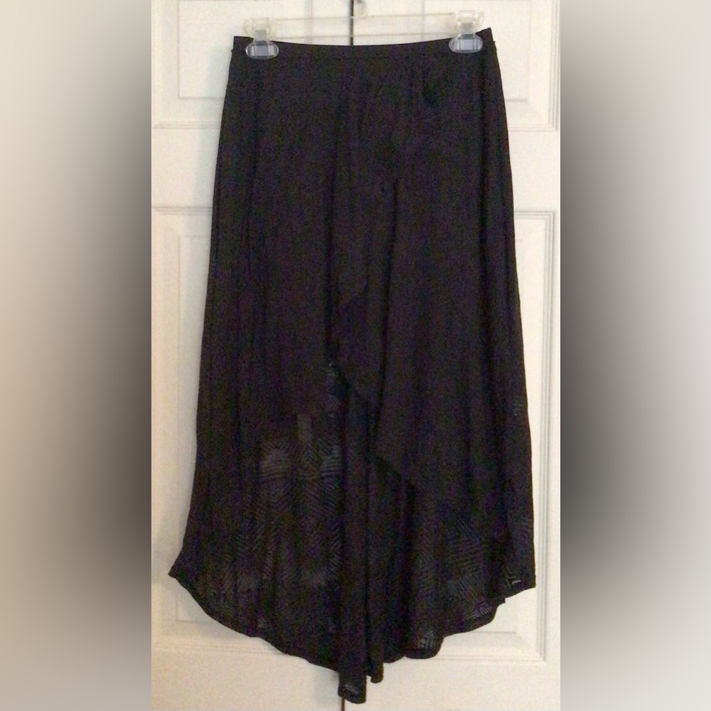American Eagle Outfitters Black High-Low Maxi Skirt